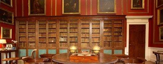 The Regency bookcases in the Inner Library at Attingham Park. Image by Robert Thrift, 2008.